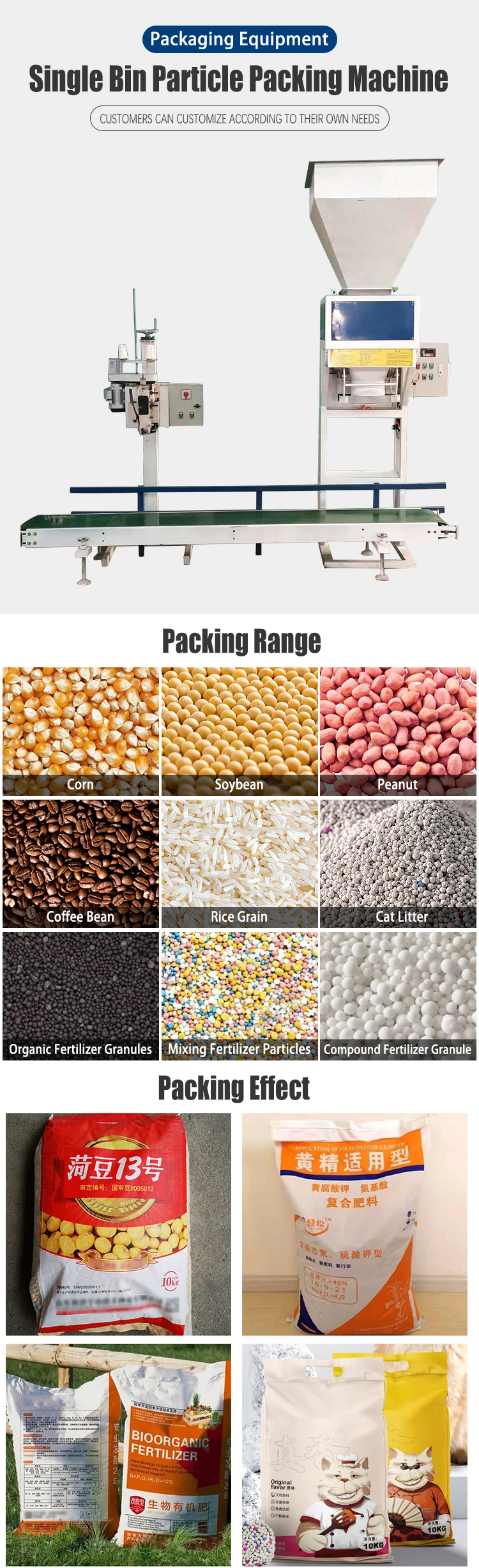 Gate 40kg/Bag Wood Pellets Automatic Packing Machine 40 Kg Bags Granular Packaging Machine Wholesale