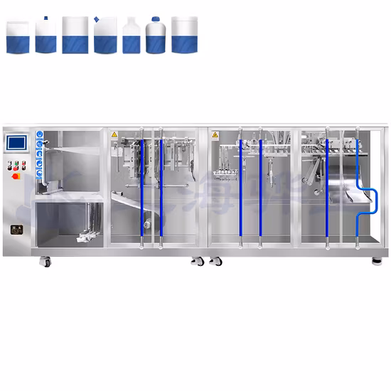 Máquina envasadora de bolsas con sellado de 3 lados y bolsita plana automática horizontal o con sellado de 4 lados